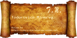 Todorovics Minerva névjegykártya